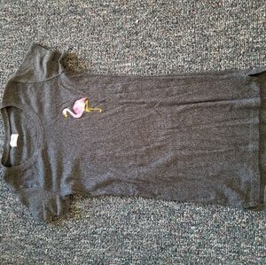 T shirt dress with flamigo